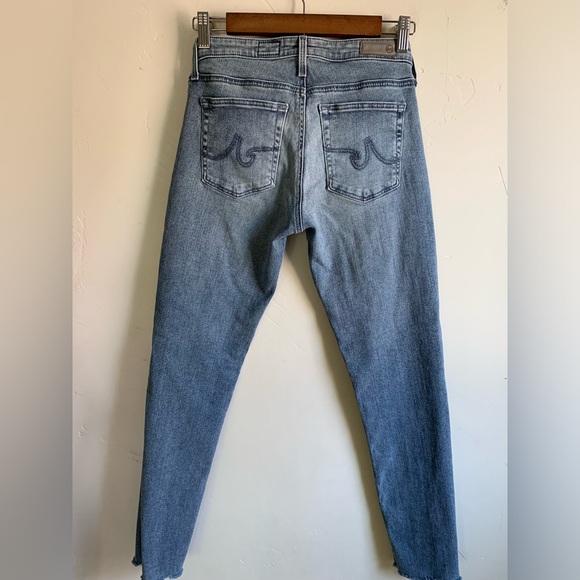▶️ AG Adriano goldshmied Women’s blue jeans 26R straight skinny stretch 27x27 - Picture 7 of 14